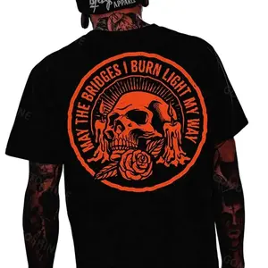 May The Bridges I Burn Light My Way Menswear Graphic Tee Pure Cotton Casual Streetstyle T-Shirt Trendy Tops for Women for Men Perfect Gift