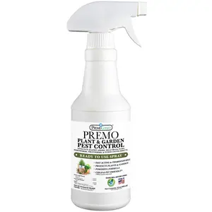 Plant and Garden Pest Control Spray - 32 oz - Plant Based All All Natural Non-Toxic - By Premo Guard Flower Leaf