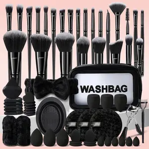 65Pcs Black Makeup Brushes Set Professional Makeup Kit Multi-functional Makeup Tool Set with Case Facial Makeup Accessories, Foundation Makeup Brush Kit Eye and Face Make up Brushes & Tools Cosmetic Brushes, Makeup Blending Brush, Eyeshadow Brush Set