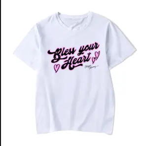 Megan Moroney Bless Your Heart Graphic Tee, Fun Retro Pink Text Design, Cute Country Music Shirt, Unisex Tour Apparel, Menswear Womenswear