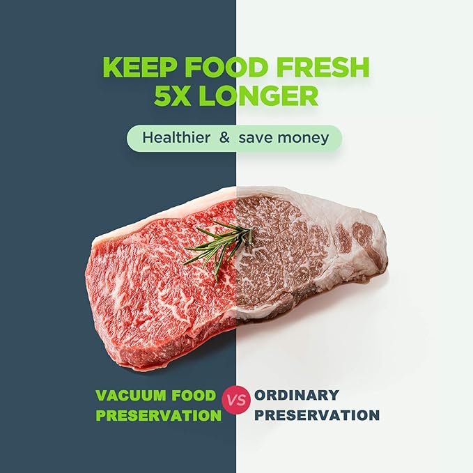 Precision Vacuum Sealer Machine, Powerful Pro Vacuum Food Sealer, 8-in-1 Easy Presets, 4 Food Modes, Dry&Moist&Soft&Delicate with Starter Kit, Compact Design