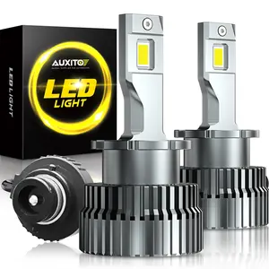 AUXITO Latest D2S D2R LED Headlight Bulbs, 30000Lumens 120W 6000K White 500% Brightness, Xenon HID Replacement Lights, CANbus Ready No Flicker,Plug and Play,Fog Light Bulbs, Pack of 2