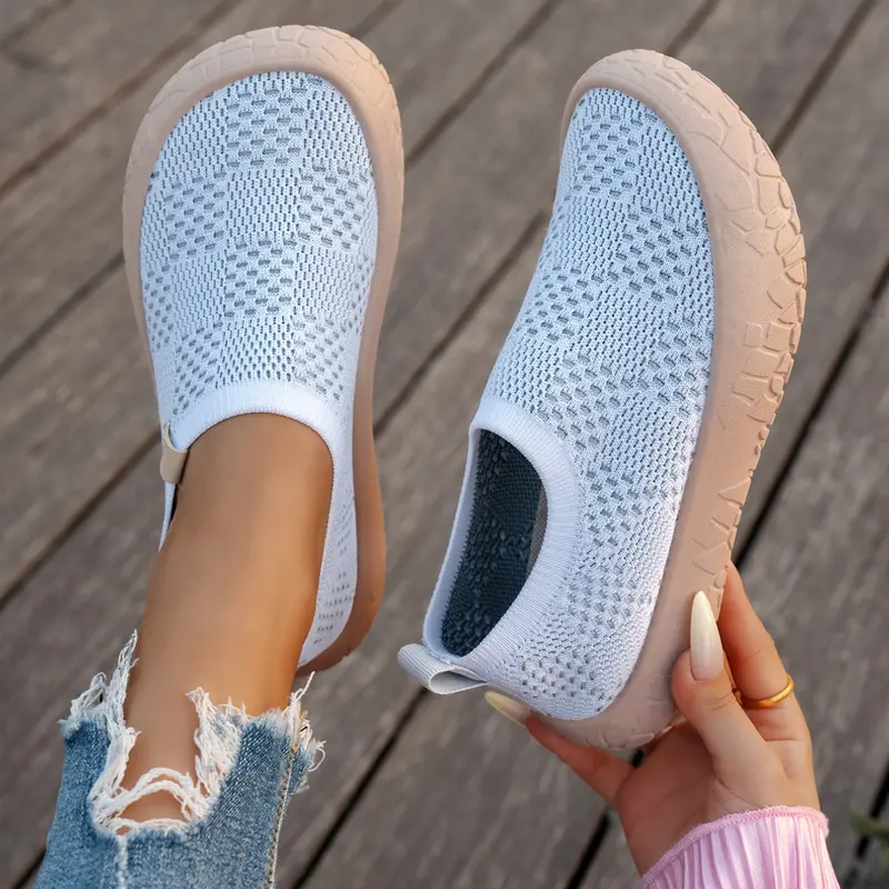 Women's Sporty Casual Shoes Spring Autumn New Thick Sole Height Increasing Lightweight Breathable Anti-Slip Soft Bottom Comfort Walking Shoes Walking Shoes Mesh Versatile Walking Shoes Breathable Lightweight Footwear
