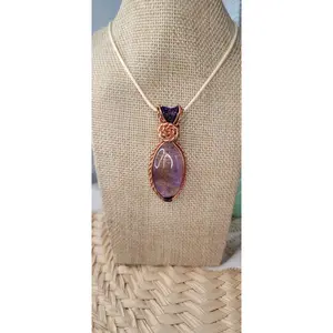 Copper Wrapped Ametrine Pendant