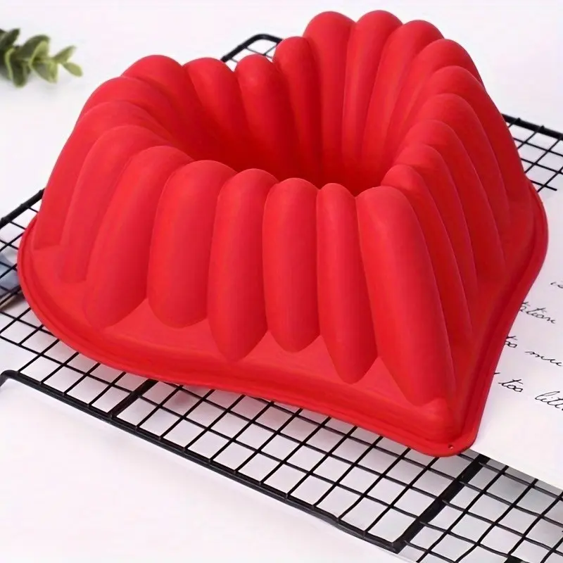 1pc, Heart Shaped Cake Mold, Silicone Molds, Love Shaped Cake Pan, Silicone Muffin Pan, Baking Tools, Kitchen Gadgets, Kitchen Accessories, Silicone Heart Molds For Baking