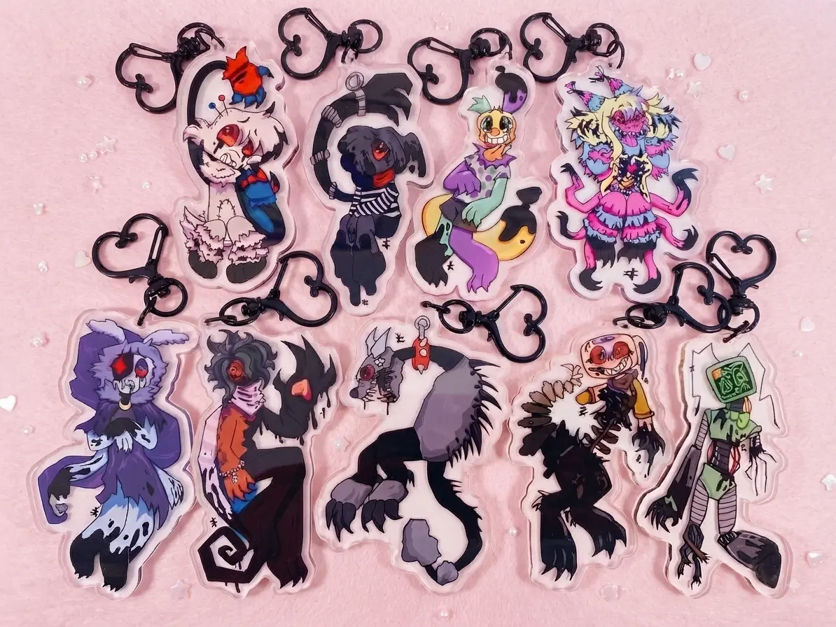 Dandy’s World Twisted Acrylic Keychain, Friends Gift