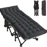 DoCred XXL Folding Camping Cot with Mattress, Bed frame& Carry Bag - Heavy Duty Portable Bed for Outdoor & Indoor Use, Guest Bed, Travel, Picnic, Office nap, Hiking, Fishing, dorm essentials, campingessentials, campinggear