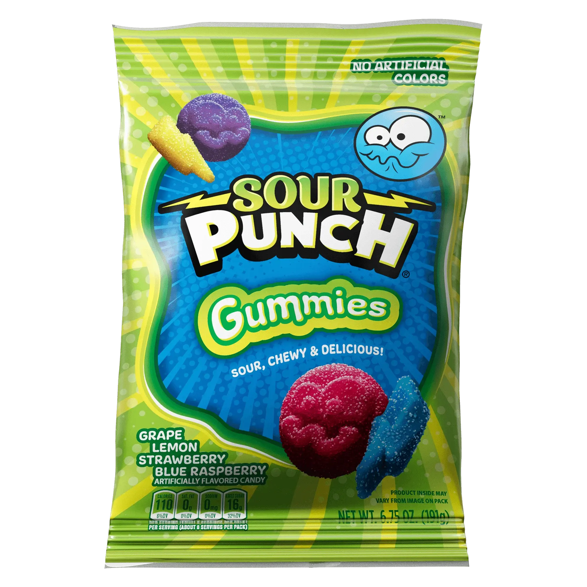 Sour Punch Gummies Assorted Sour Candy 6.75oz Bag