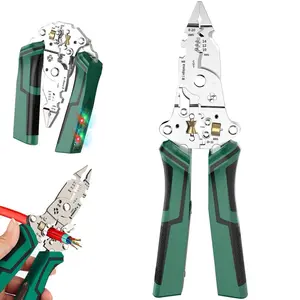 14-in-1 Wire Stripping Pliers, 2026 New Rechargeable Wire Strippers Tool with Voltage Tester&Alarms, Detectable 12-250V, Heavy-Duty Electrical Pliers&Wire Cutters–for Professional and Home Use