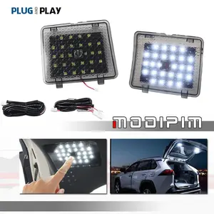 2PCS White LED Interior Trunk Cargo Ceiling lamps Lights Kit For 2019 2020 2021 Toyota RAV4