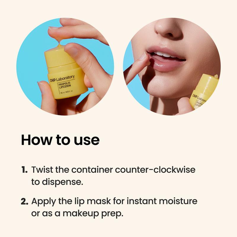 Honey Lip Butter, Propolis Lipcerin, Hydrating, Gentle Exfoliation, Deep Nourish, Revitalizing Dry Lips, Shea Butter, Korean Skin Care (0.5 fl.oz / 15ml)