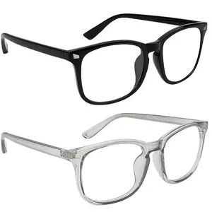 Fashion Bluelight-Blocking Glasses Computer/Gaming/TV/Phones Glasses for Women Men, Large Square Frame, Fashion Eye wear