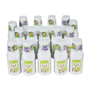 16 oz. Bulk 400 Ct. Mardi Gras Jester's Cap & Confetti Disposable Plastic Cups