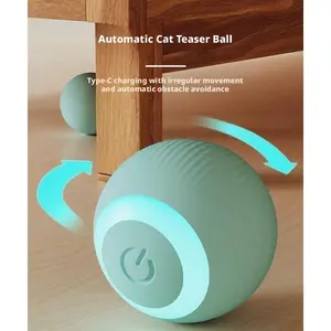 Interactive Cat Toy Smart Rolling Ball Automatic Self Playing Ball for Cats Indoor Pet Supplies Bite Resistant Chew Toy for Kitten Puppy USB Charging Pet Toy Balls