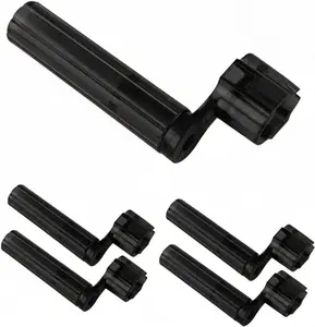 5 Core Guitar String Winder 5Pcs Professional Stringwinder Guitars Tools Peg Winder with Bridge Pin Remover for Classical Acoustic Electric Instrument Black - SW L BLK 5PCS