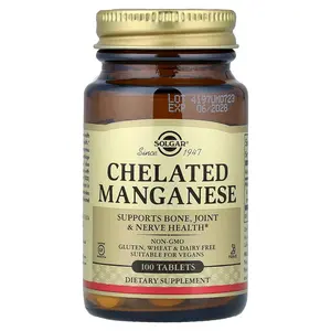 Solgar Chelated Manganese, 100 Tablets (8 mg per Tablet)