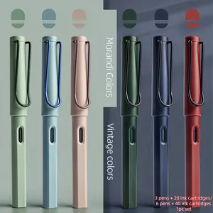 Elegant Vintage Collectible Fountain Pen, Novelty Pens, Ef0.38mm, Includes Refillable Ink, Perfect for Calligraphy & Posture Practice, Ideal Gift for Students & Office