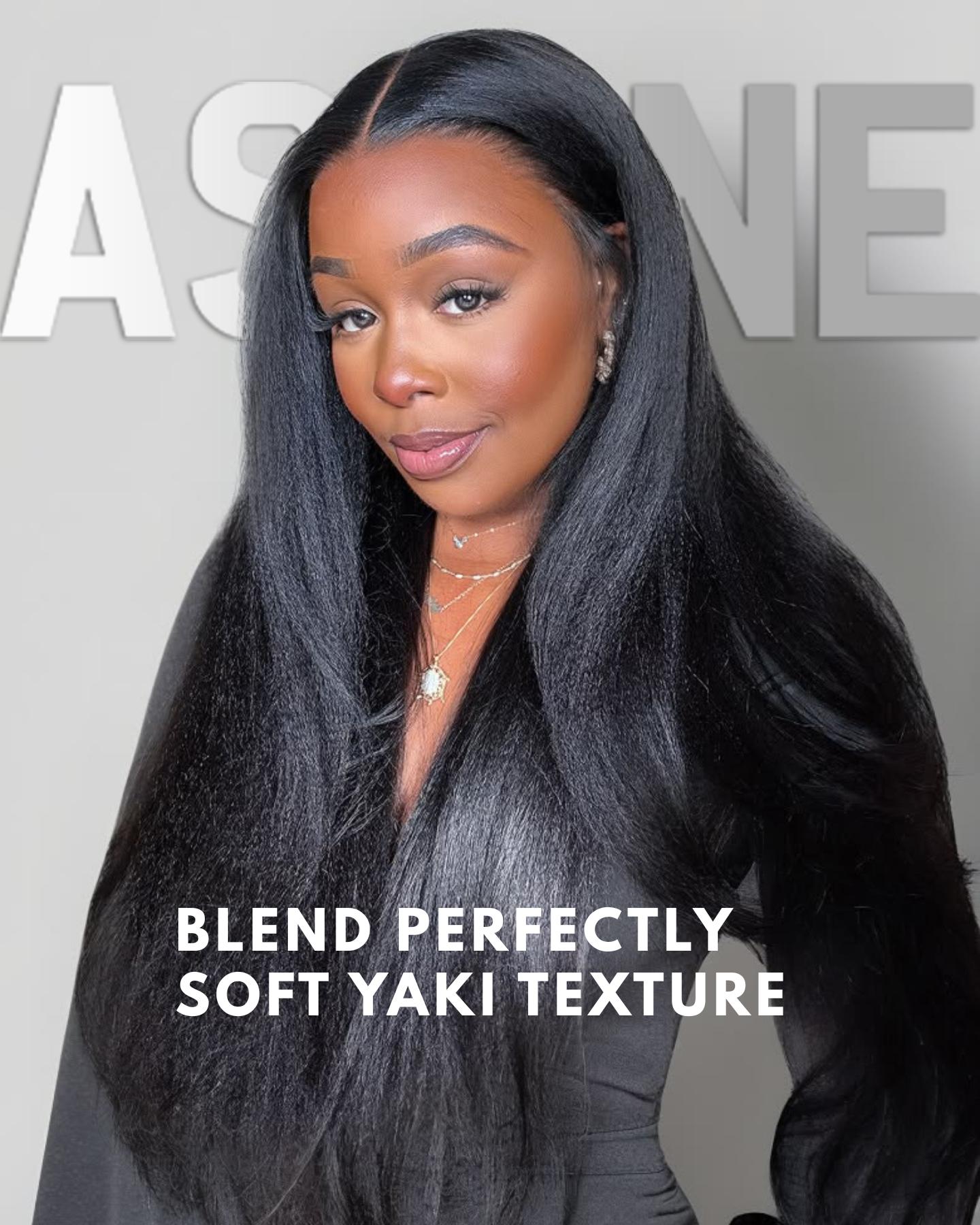 [Ashine] All-in-One Glam Yaki Loose Yaki Straight Burmese Curly 240g Full Head in a Pack Small Head Friendly Seamless Blend & Natural Flow