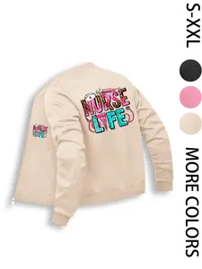 Medical Jacket, Women's Long-Sleeve Zip-Up Outer Jacket, Casual Daily Wear Top, Comfortable, Stylish & Fitted Design, Suitable for Layering & Daily Use, Comfortable & Durable Design, Ideal Gift