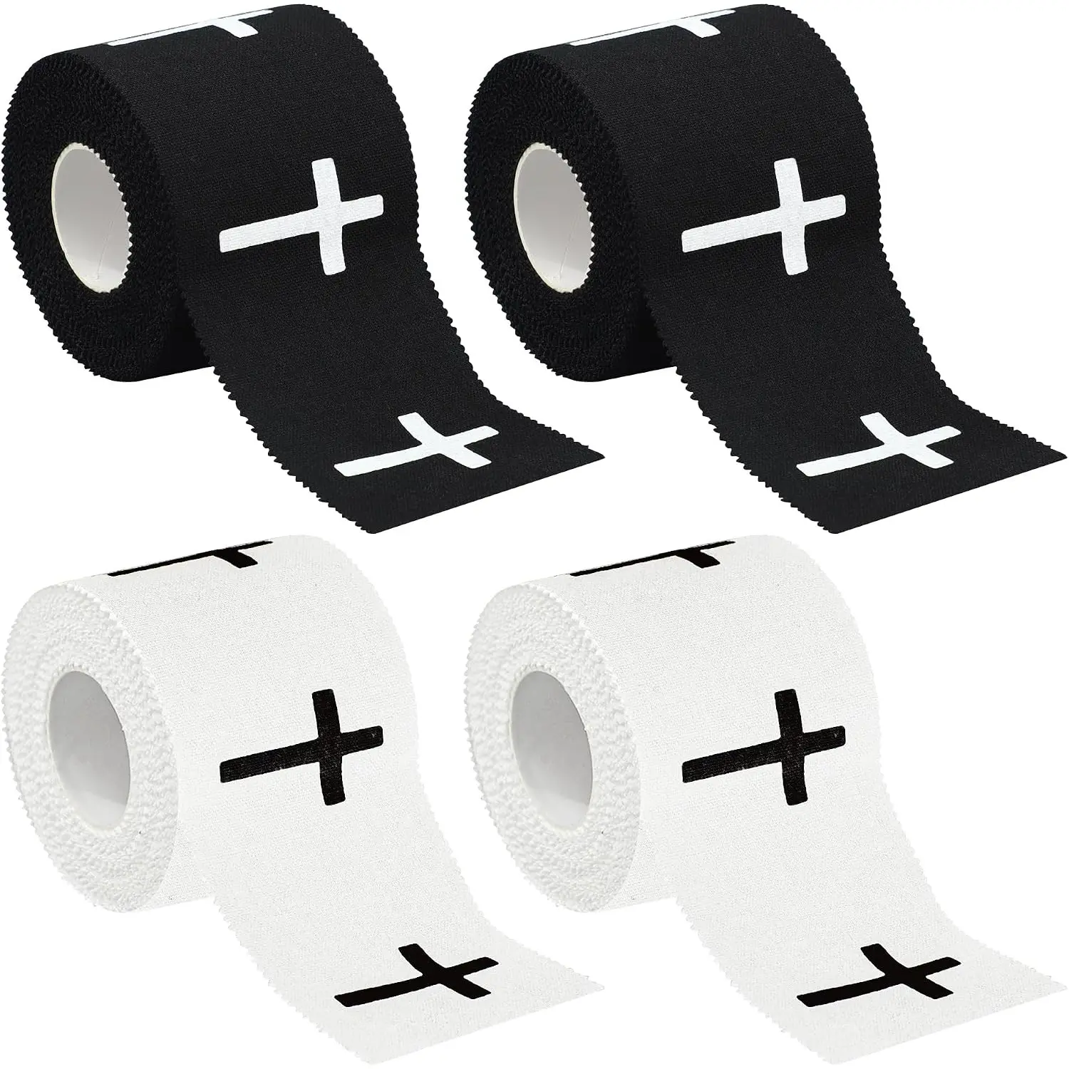 Christian Athletic Tape 2 Inch x 23 FT Cross Print Cotton Sports Wrist Tape Hand Tearable Self Adhesive Tape for Football Baseball Gym