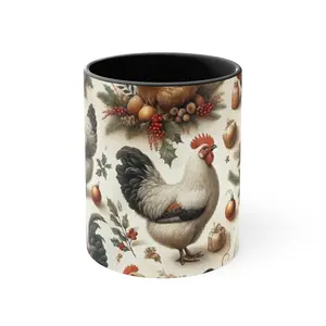 Let Your Christmas Spirit Cluck with Our Delightful Christmas Chicken Coffee Mug - A Perfect Gift for Chicken Enthusiasts