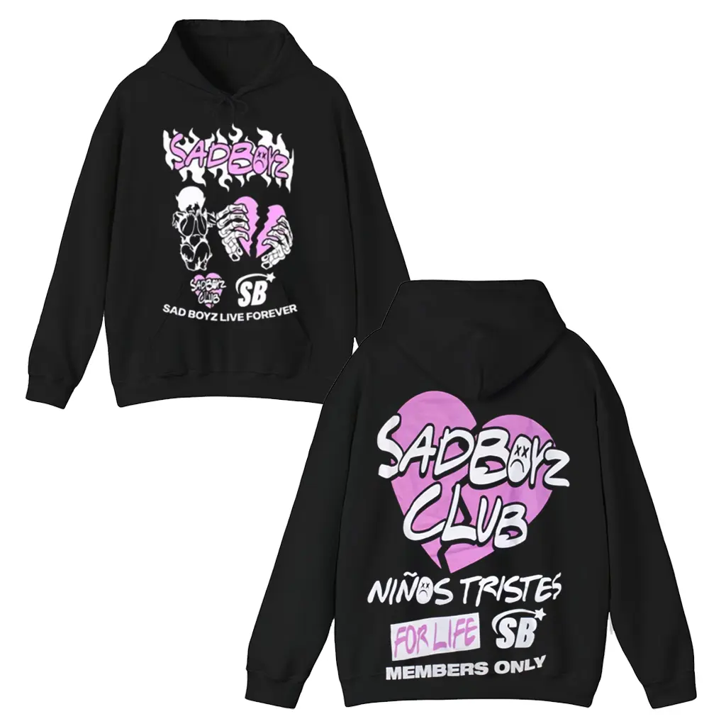 Junior H Camiseta Sadboyz Hoodie Hoodie - Women Men Fashion Sweatshirt Long Sleeve Rapper Pullover