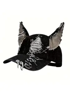 2026 New Personalized and Fashion Skateboard Hat Broken Cowboy Rabbit Ears Baseball Hat Street Creative Hip Hop Hat Outdoor Leisure Sports Sunshade Hat Daily Life Commuter Decorative Hat Male Female Same Style Graphic Hat