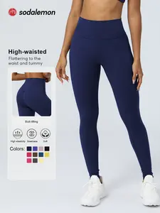 Sodalemon women’s high-waisted butt-lifting peach-shaped fitness leggings, offering both comfort and stylish casual wear—an ideal choice for workouts, outdoor sports, and yoga.