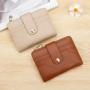 Women's Ultra-Thin Wallet - Multiple Card Slots, Buckle Design, Short Fashionable Style, Coin Purse