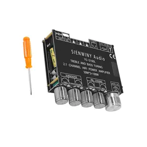 2.1CH HiFi Bluetooth 5.0 Digital Power Amplifier with Subwoofer Audio Amp Board Module for Enhanced Sound Quality and Wireless Streaming