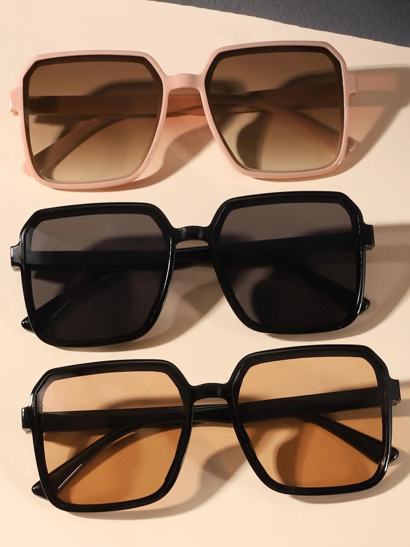 Pink Acrylic Square Sunglasses for Women, Tinted Lenses, Casual Outdoor Sports Sunglasses, for Summer 2024 Daily Wear, Travel Glasses Accessories