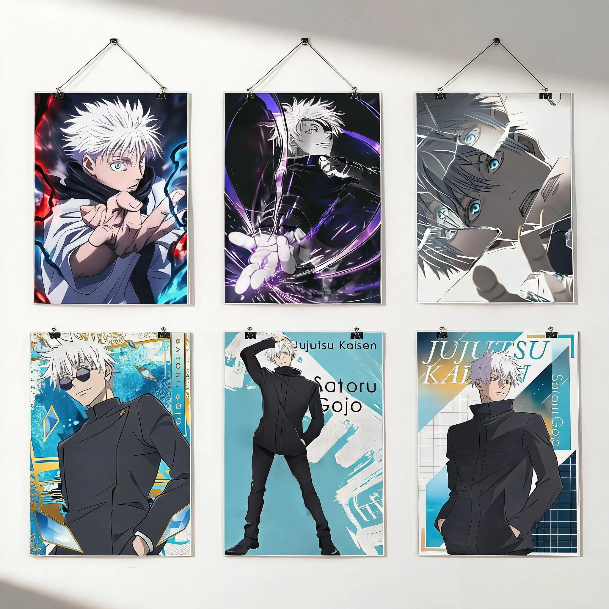 Satoru Gojo Jujutsu Kaisen Character Art Posters - Lightweight High-Quality Wall Artwork, Hanging Home Decor Prints for Anime Rooms, Ideal Gift for Anime Fans