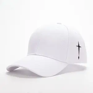 Unisex Cross Embroidered Baseball Cap – Adjustable Breathable Sun Protection Hat