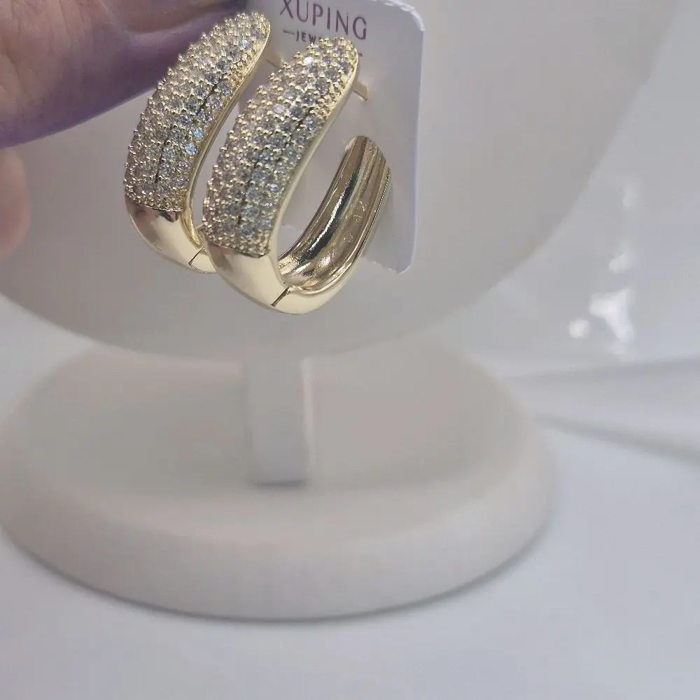 zircoins earhoops earrings laminated gold