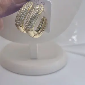 zircoins earhoops earrings laminated gold