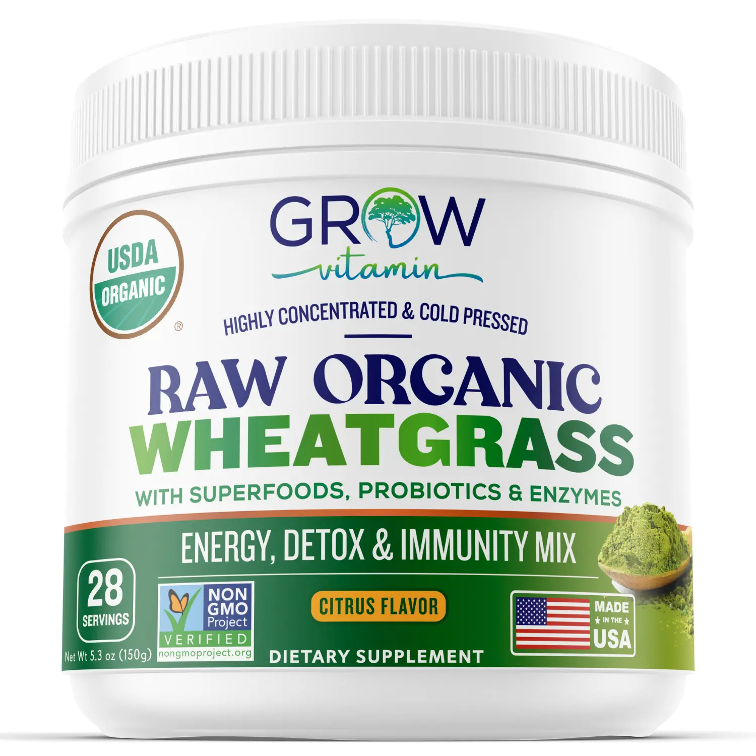 Greens Powder Superfood - Super Greens Blend Smoothie Mix with Spirulina