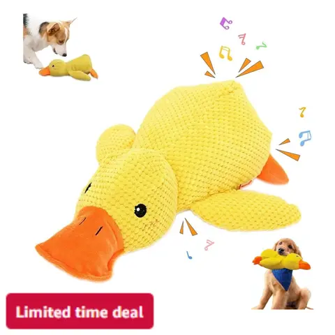 MRWJ Pet Universal Animal Print Fabric Interactive Plush Dog Toy - 35cm, Squeaky, Crinkle Paper, Easy Handling, Entertains Easily, Chewable for Small/Medium Dogs