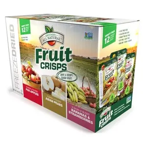Brothers All Natural Freeze Dried Fruit Crisps, Variety Pack, 12 Single Serve Bags, Fuji Apple, Asian Pear, Banana Strawberry, Made with 100% Fruit, Gluten Free, Soy Free, Vegan, Heathy Snack