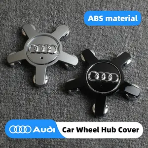 4Pcs Car Wheel Hub Cover Tires Rim Center Cap Decorative Accessories For Audi S-Line A3 A6 A4 A5 A7 A8 Q5 Q4 Q3 Q7 Quattro