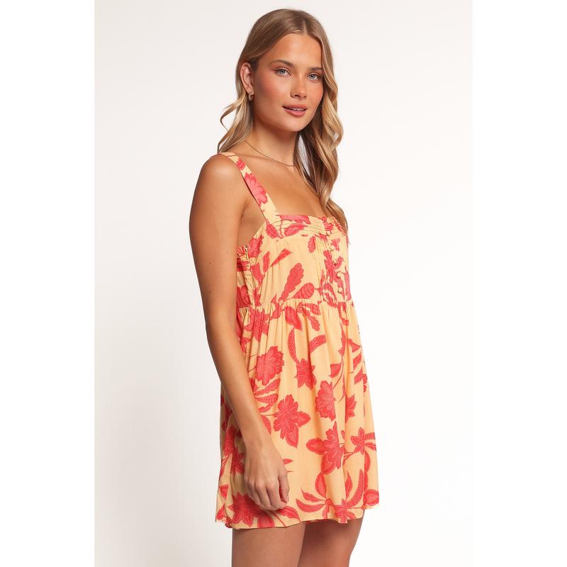 Nani Romper - Red Yellow Paisley Floral