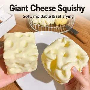 Handmade Coconut Oil Cheese Moldable Squishy,Non-Rebound Pinch Stress Relief Fidget Toy,Plastic Decompression Ball