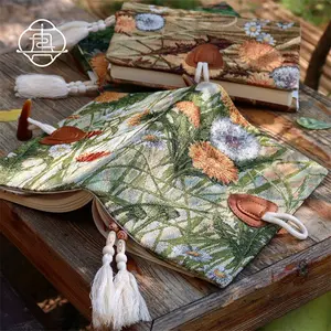 True Me Autumn Color Plant Original Vintage Oil Painting Notebook Diary Book A5a6, Handmade Cloth Cover Journal, Retro Style, Handmade Travel Journal