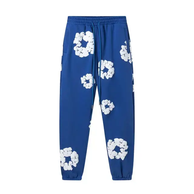 Gemstone blue sweatpants (white floral w