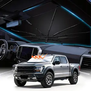 Windshield Sun Shade Umbrella for 2021-2026 Ford F-150 F-250 F-350 Accessories, Custom Fit Front Window Sunshade with UV Block & Heat Reduction, Reinforced Frame, Easy Install Foldable Car Sunshade