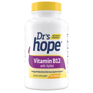 Dr's Hope Vitamin B12 with Xylitol - 90-120 Chewables | Sugar-Free | Energy Production & Mood Support | Natural Dietary Supplement