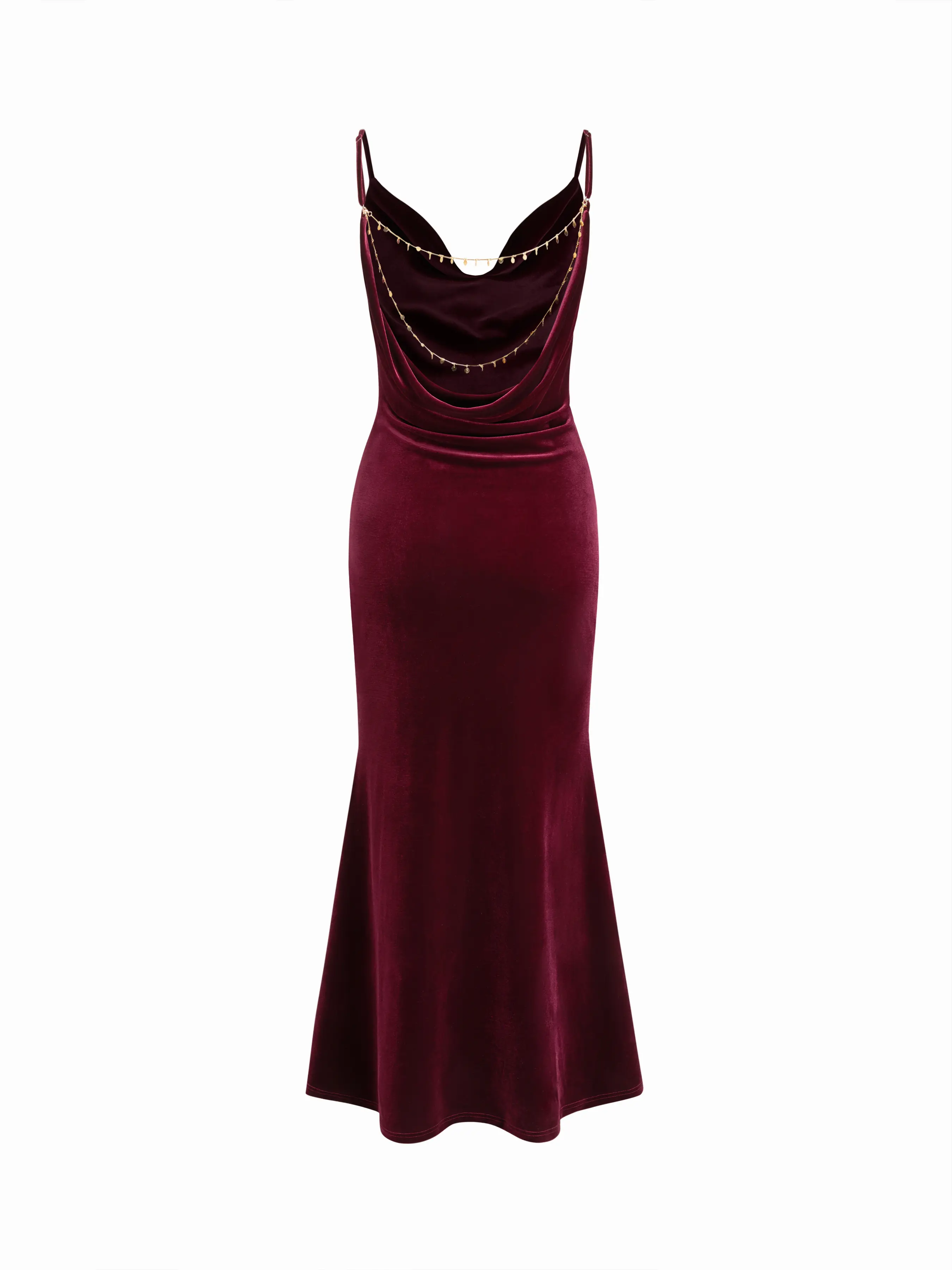 blush pink sequin bridesmaid dresses Chain Drop Sleeveless Long Dress – Sophisticated Glamour for Special Occasions L