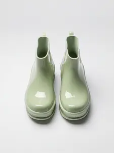 Fashionable Height-Boosting Rain Boots for Women, Soft Sole Comfortable Outdoor Wear, Versatile Water Shoes, Korean Style Anti-Slip Rubber Shoes, Waterproof Footwear