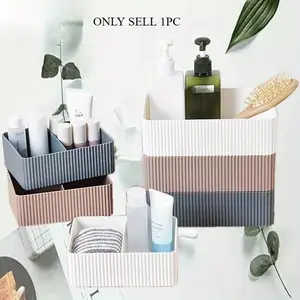 Plastic Home Office Bathroom Storage Box Grid Desktop Sundries Storage Box Makeup Organizer Cosmetic Closet Bin Case