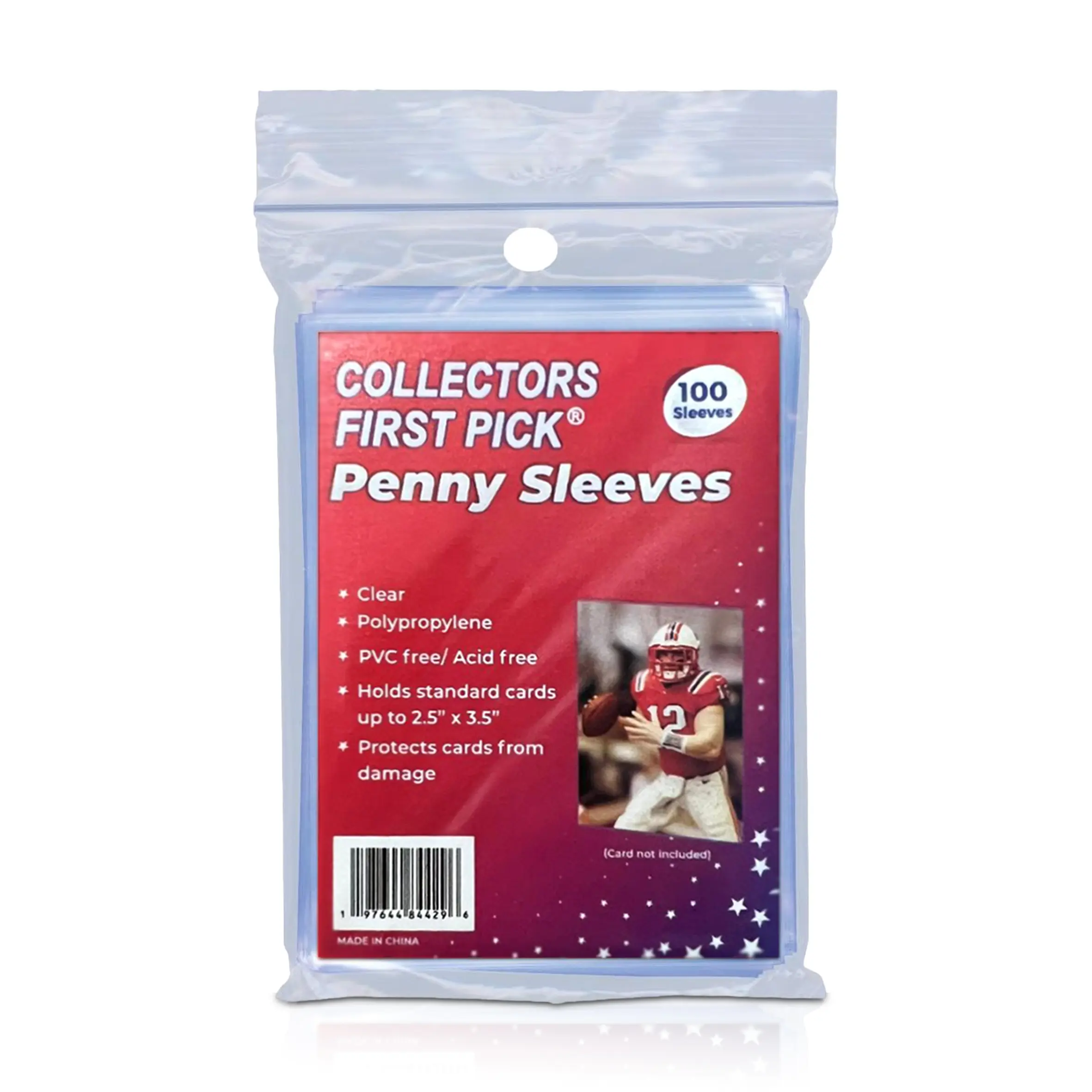 100 Count Penny Sleeve Single Pack Exact Fit For TCG, Sports, and More!