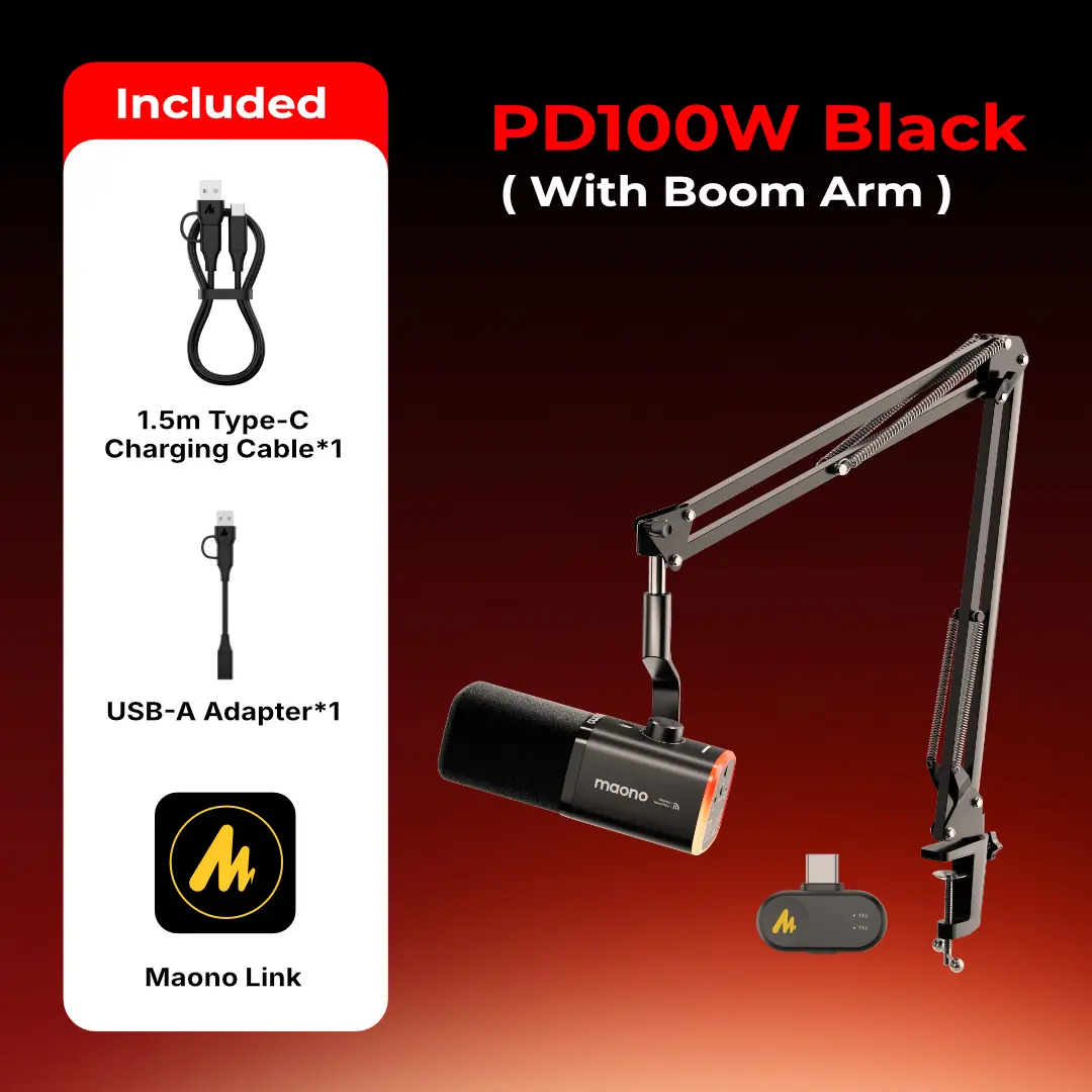 PD100W Black【Boom Arm】